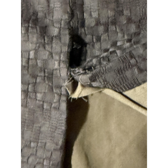 Milly Skirt Womens 6 Brown Textured Jacquard Pockets Gold Button Career Chic - Picture 7 of 8